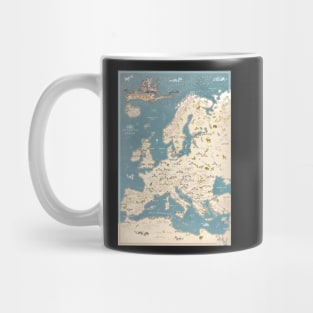 Europe map hand drawn illustrations Mug
